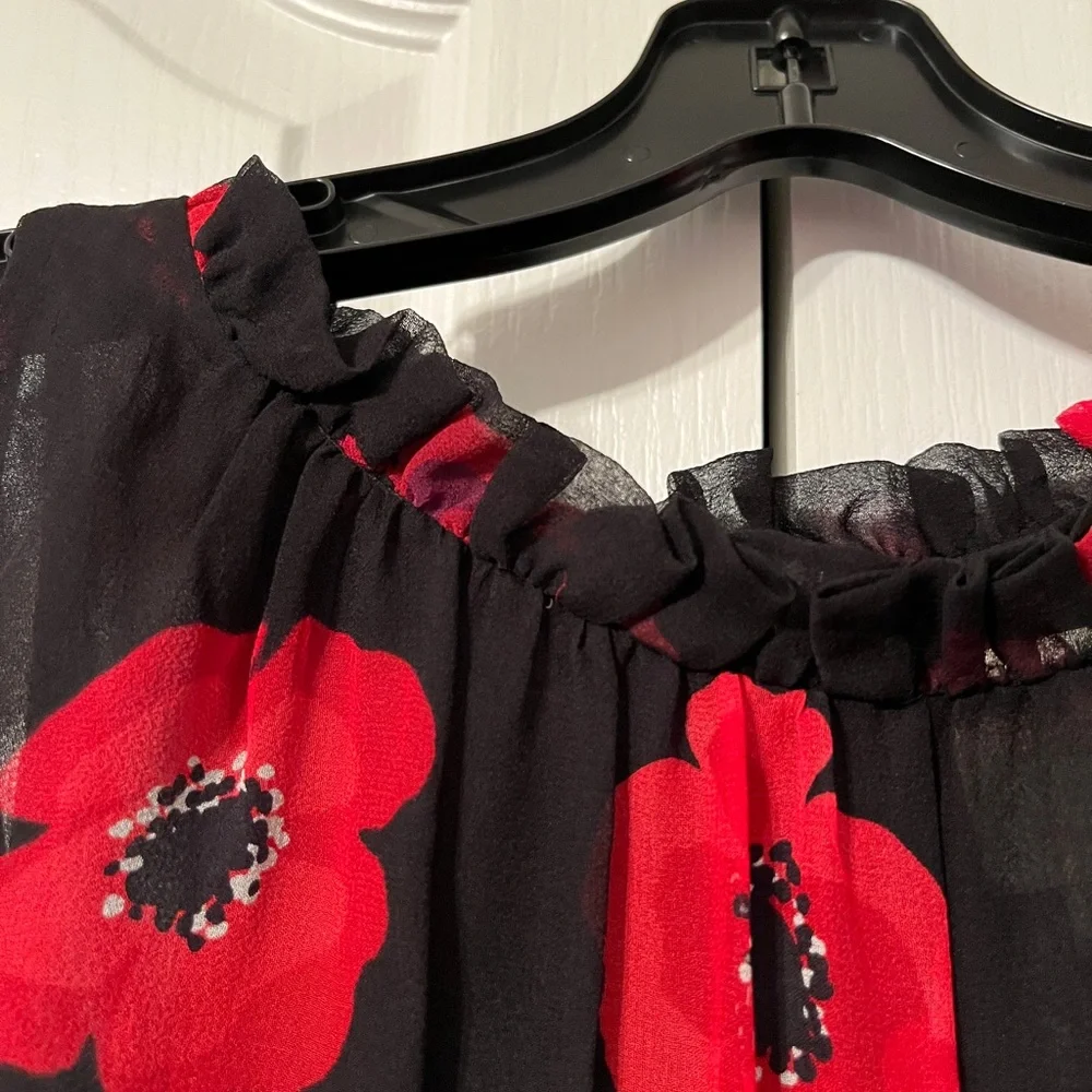 Kate Spade Red Poppy Floral Dress Size 4